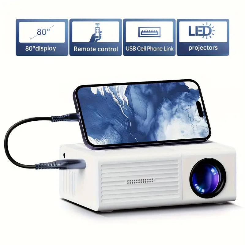 "Home Theater Projector: 1080P Full HD, 5000 Lumens, Ideal for Movie Nights"