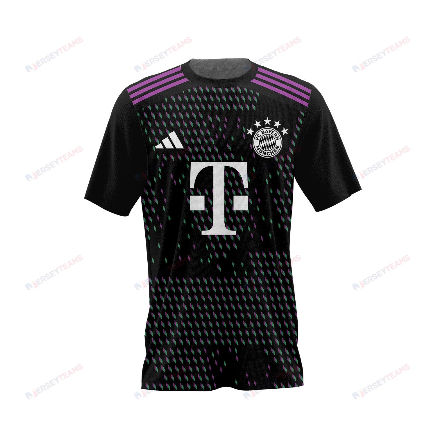 Bouna Sarr 20 Bayern Munich 2023/24 Away Men AOP T-shirt - Black