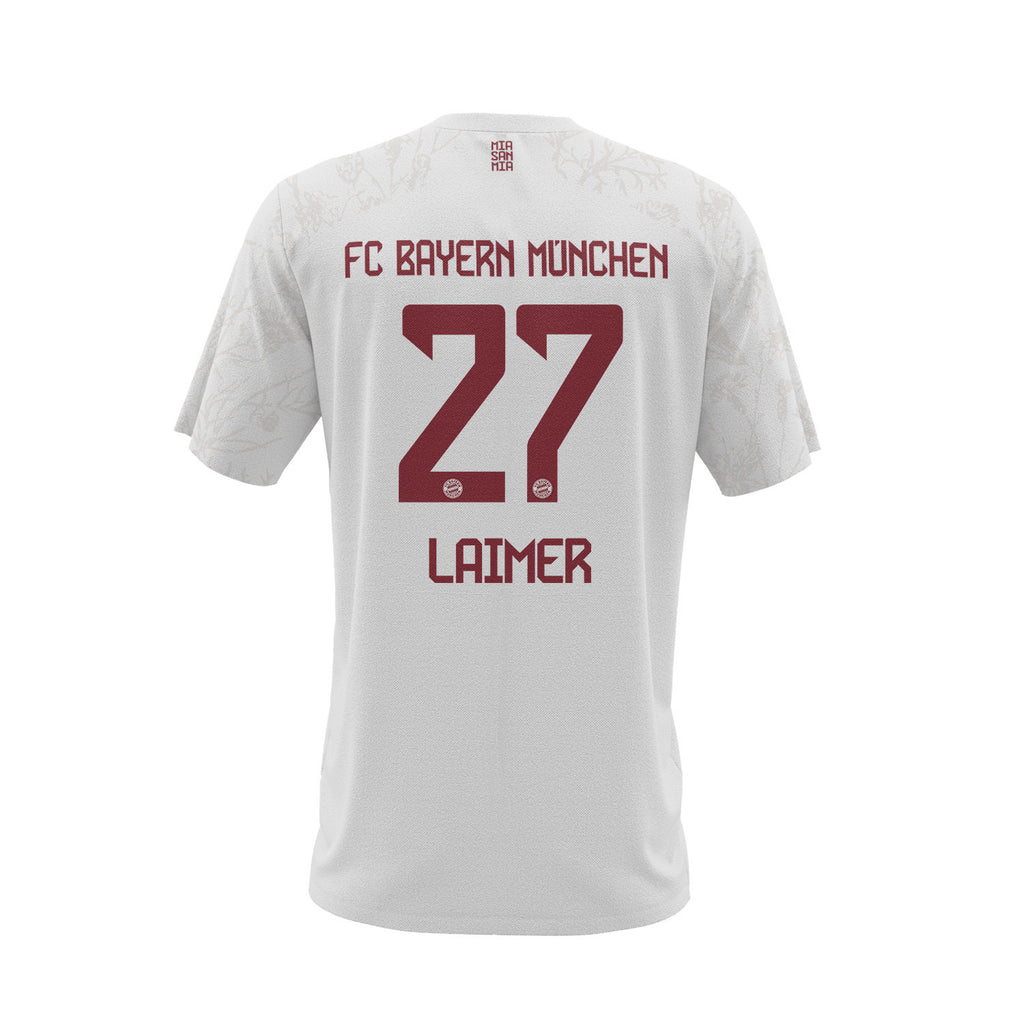 Konrad Laimer 27 Bayern Munich 2023/24 Third Men AOP T-shirt - White