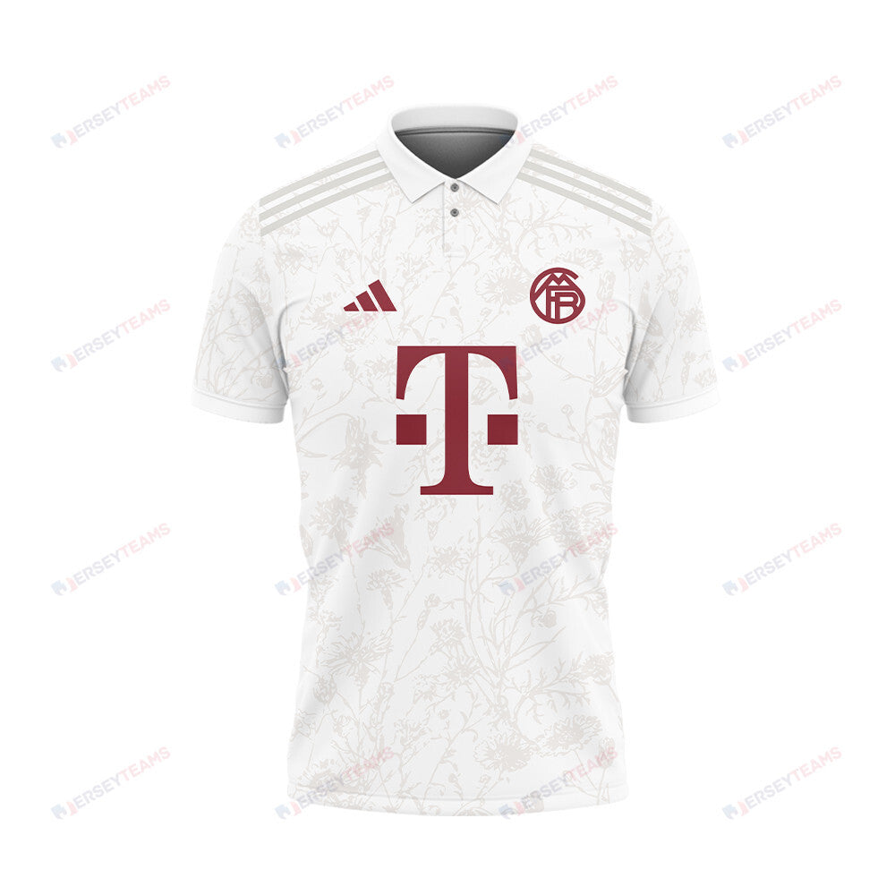 Bouna Sarr 20 Bayern Munich 2023/24 Third Printed Polo Shirt - White