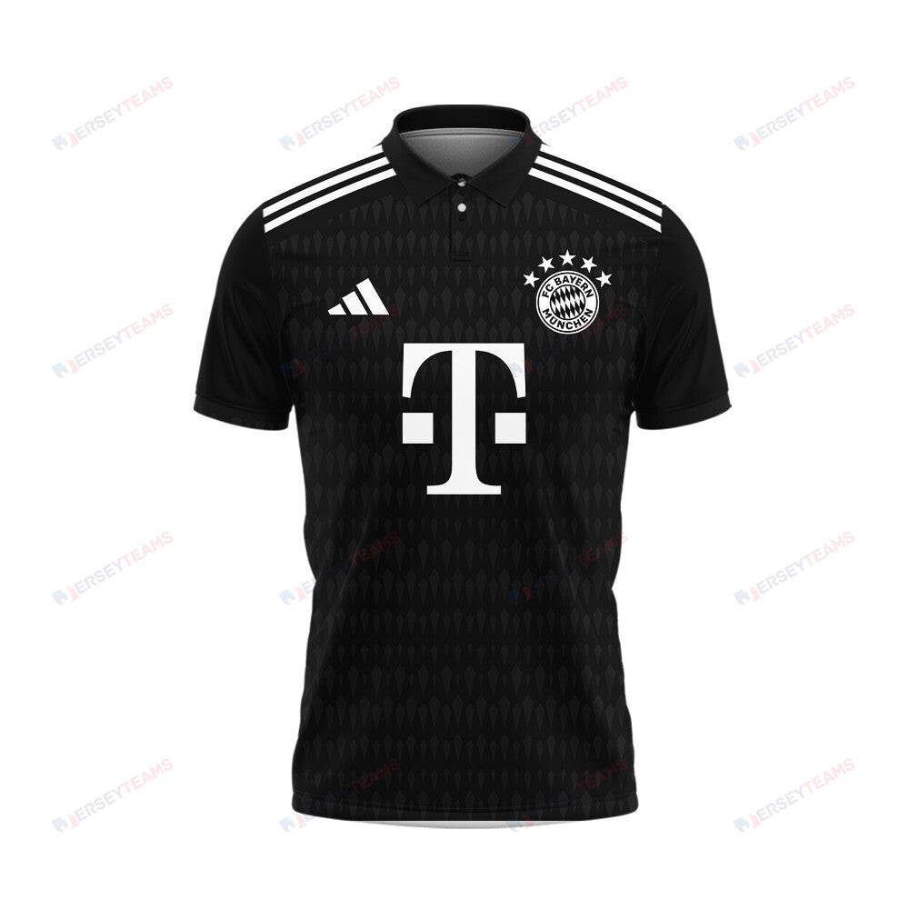 Sven Ulreich 26 Bayern Munich 2023/24 Goalkeeper Printed Polo Shirt - Black