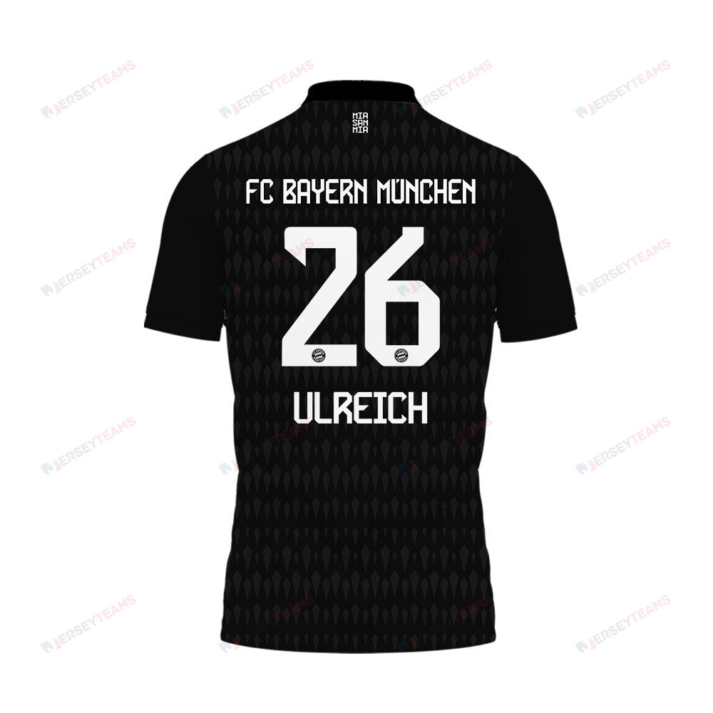Sven Ulreich 26 Bayern Munich 2023/24 Goalkeeper Printed Polo Shirt - Black