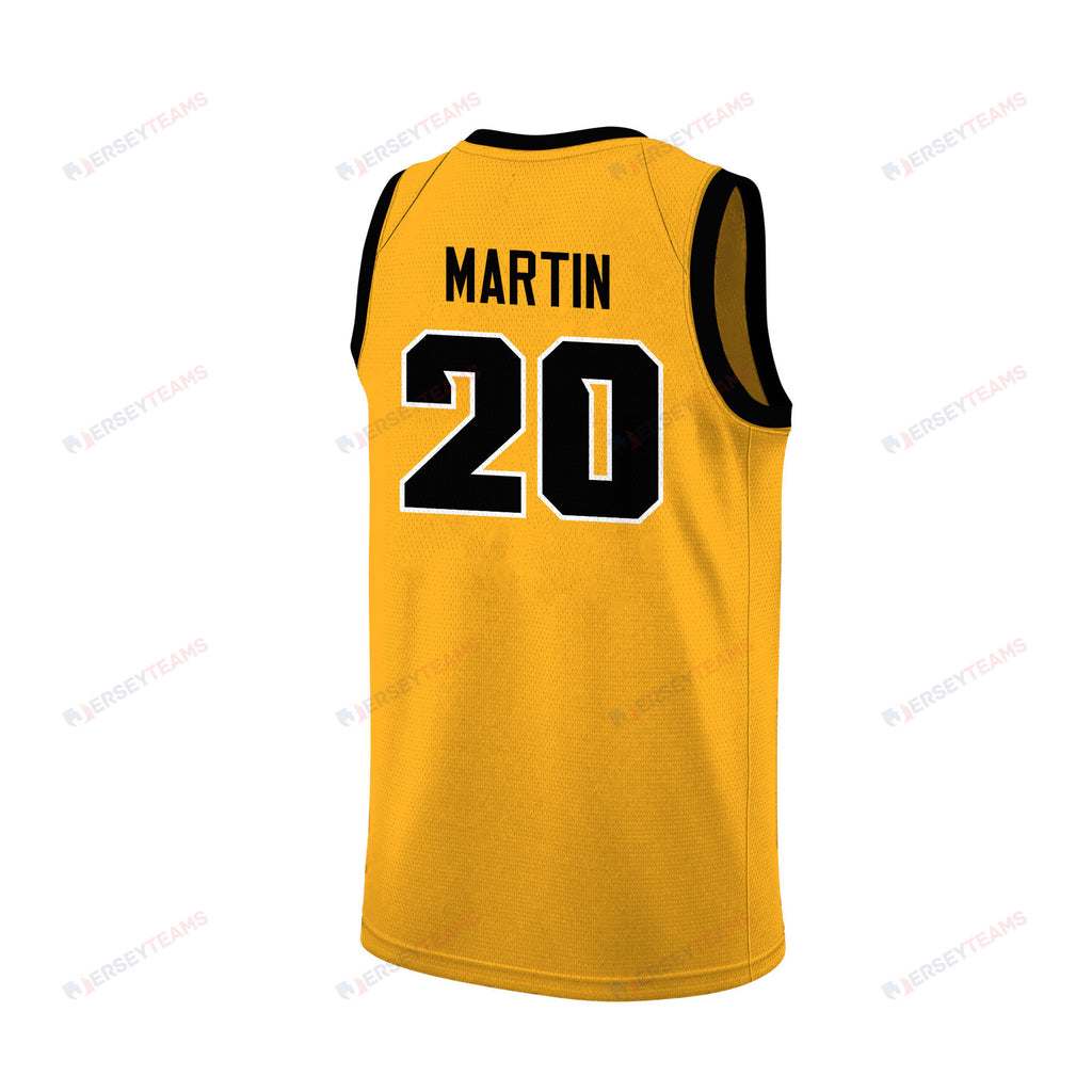 Kate Martin 20 Iowa Hawkeyes 2024 Women's Basketball Jersey - Yellow, Unisex Jersey