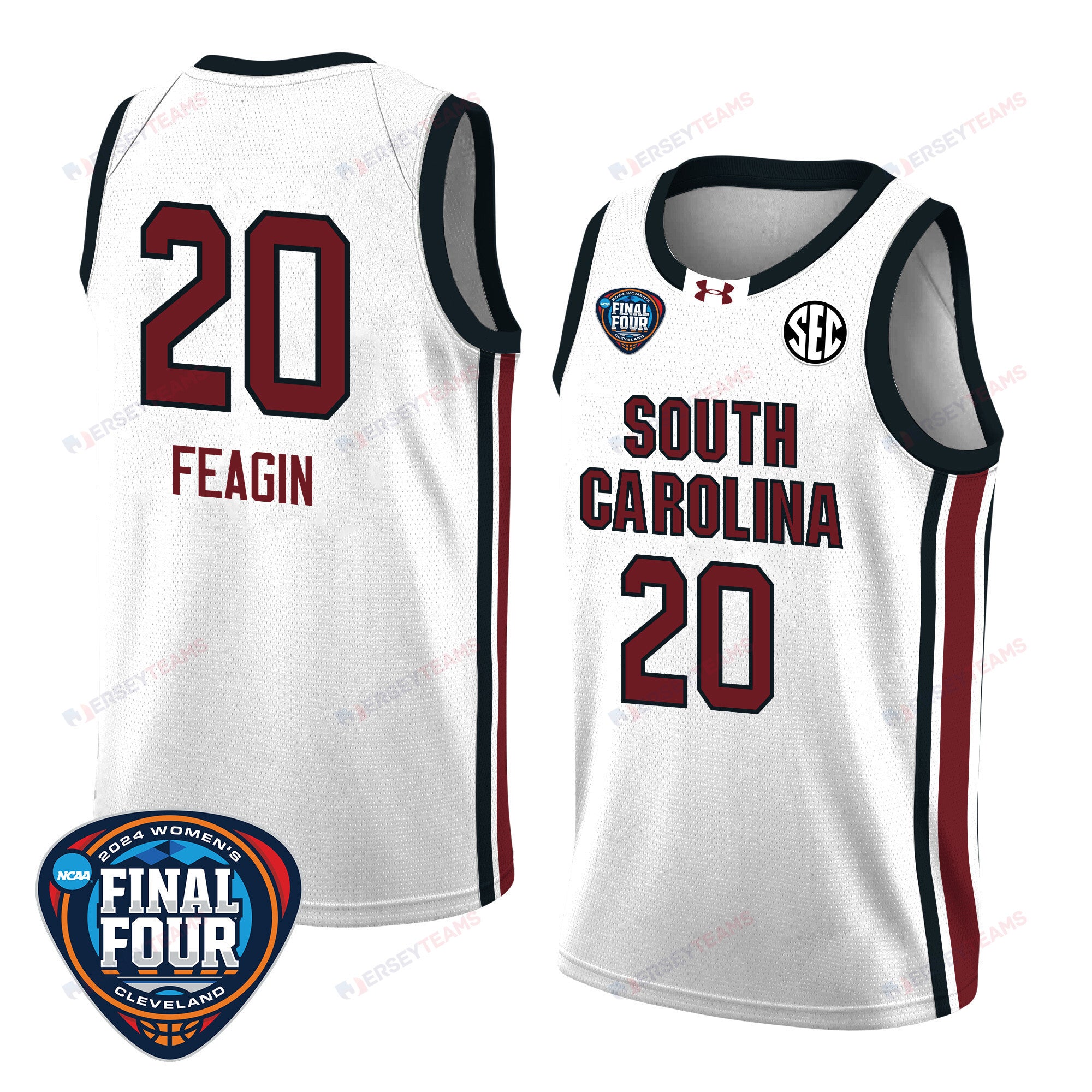 Sania Feagin 20 South Carolina 2024 Final Four Patch Women's Basketball Jersey - Unisex Jersey