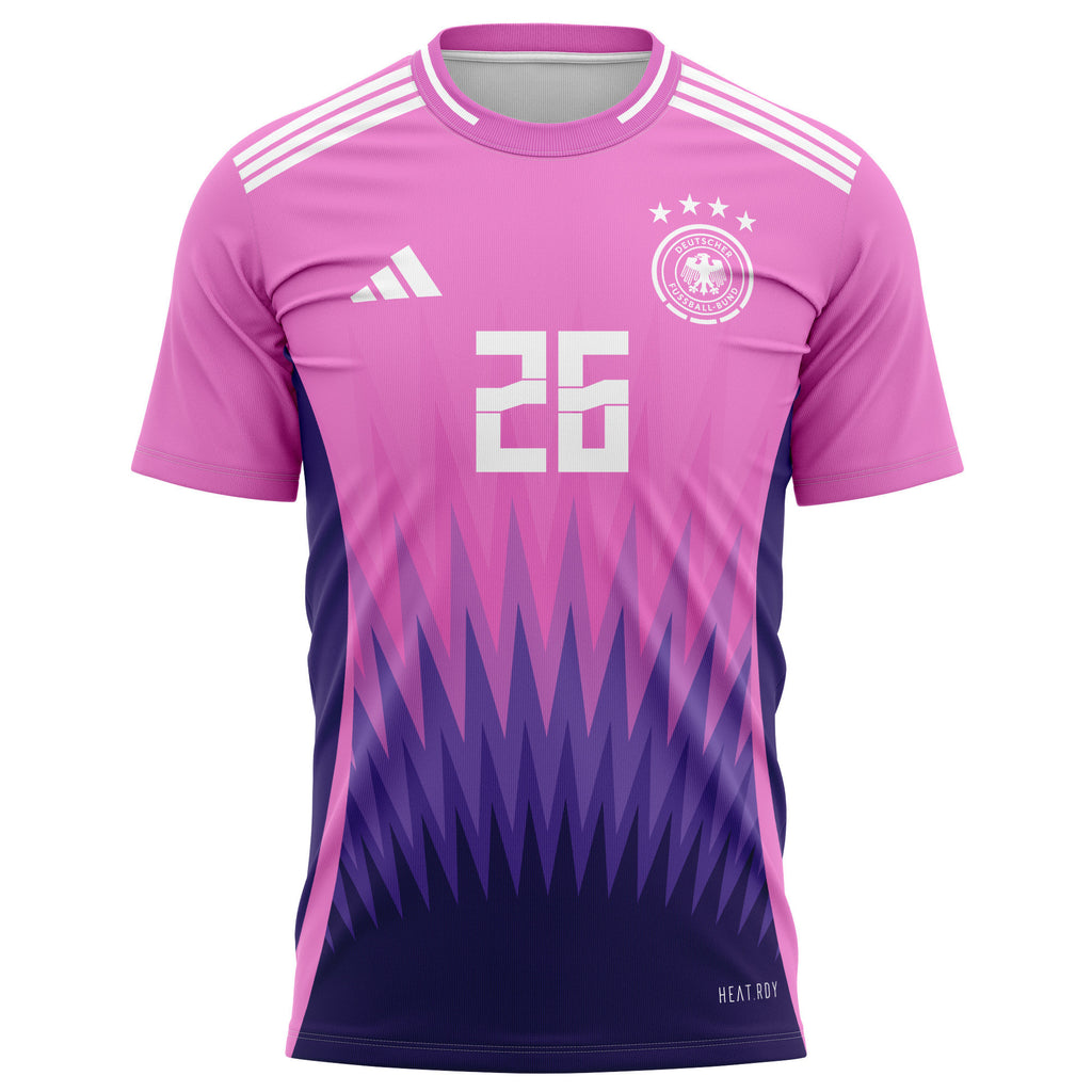 Deniz Undav 26 Signed Germany National Team 2024 Away Kits AOP T-shirt Autographed- Purple