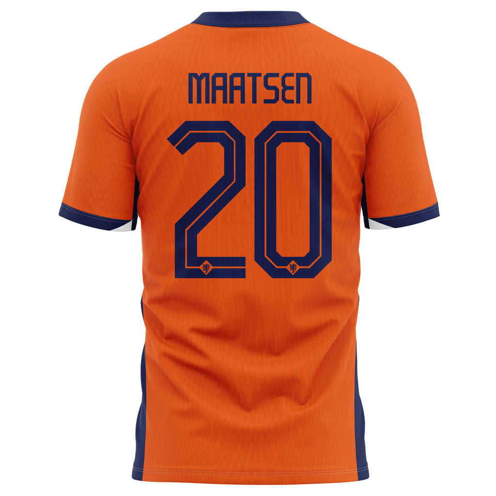 Ian Maatsen 20 Netherlands National Team 2024 Home Kits AOP T-shirt - Orange