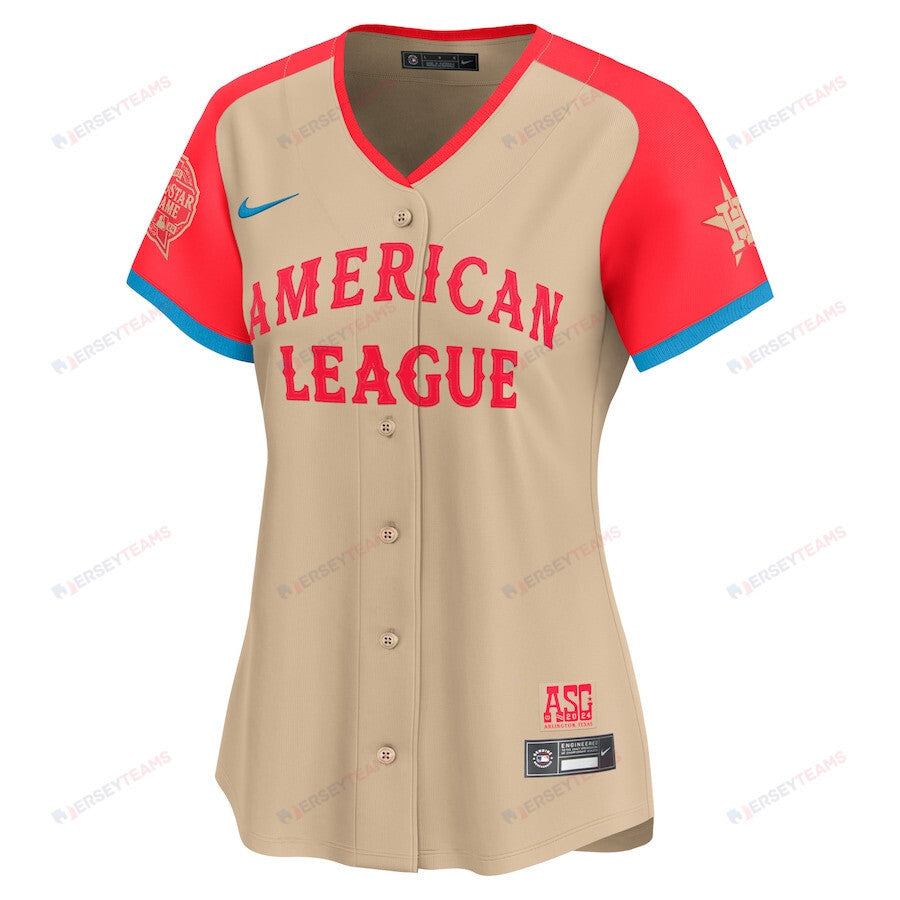 Jose Altuve 27 American League 2024 All-Star Game Limited Player Women Jersey - Cream