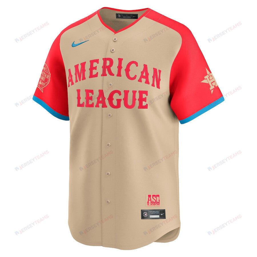 Jose Altuve 27 American League 2024 All-Star Game Limited Player Men Jersey - Cream