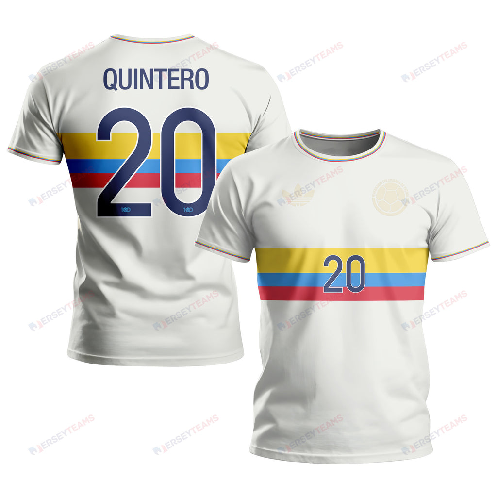 Juan Quintero 20 Colombia 2024 100th Anniversary All-over Printed T-shirt, Unisex