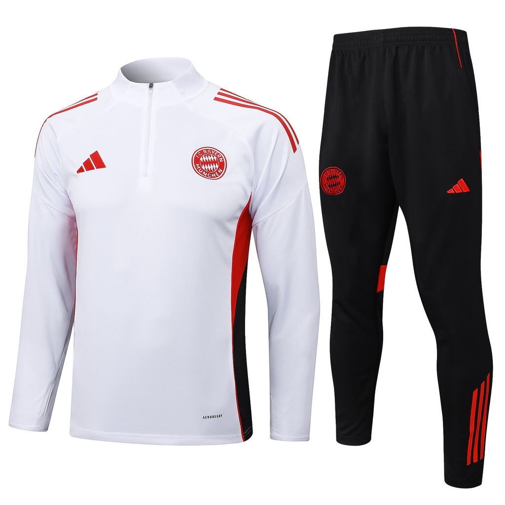 Bayern Munich 2025/26 Soccer Training Set – Ice White Energy Meets Red Power