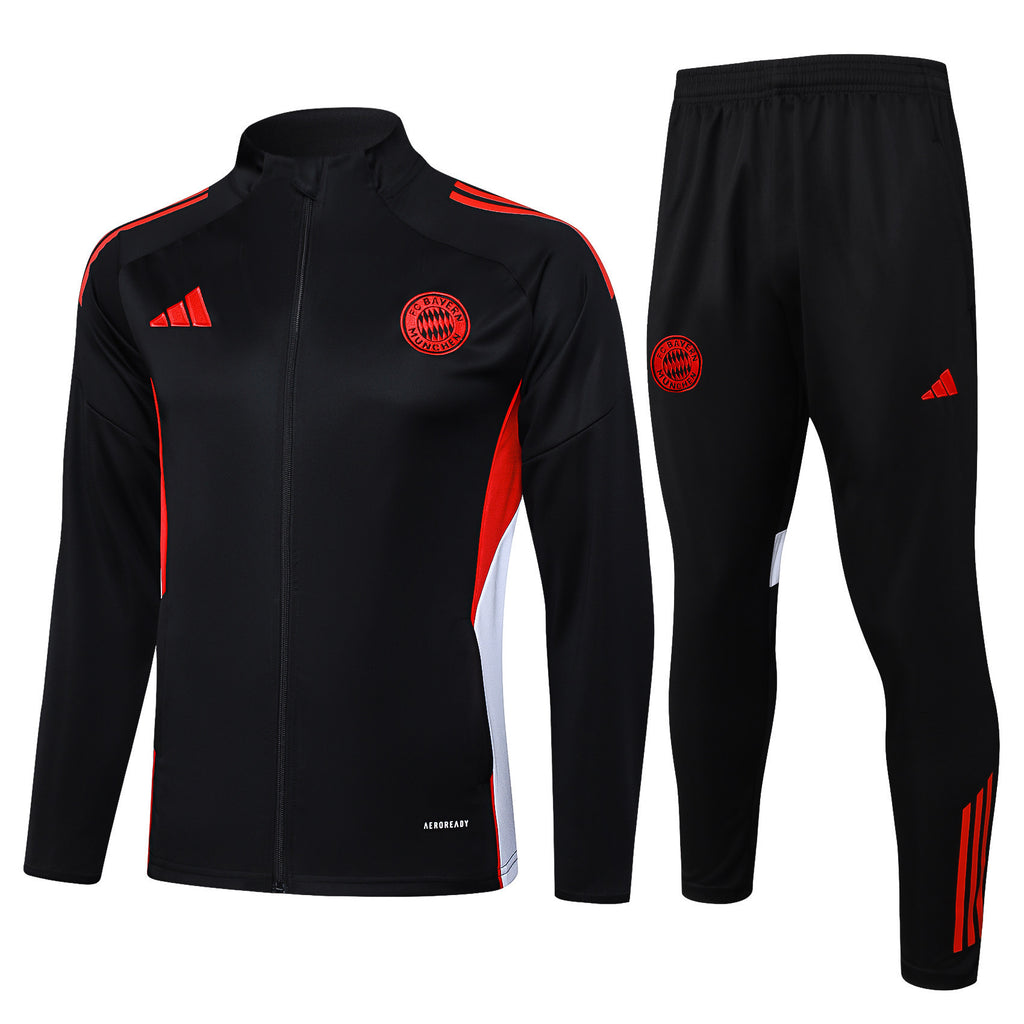 Bayern Munich 2025/26 Anthem Jacket Set – Black Fire, Red Power