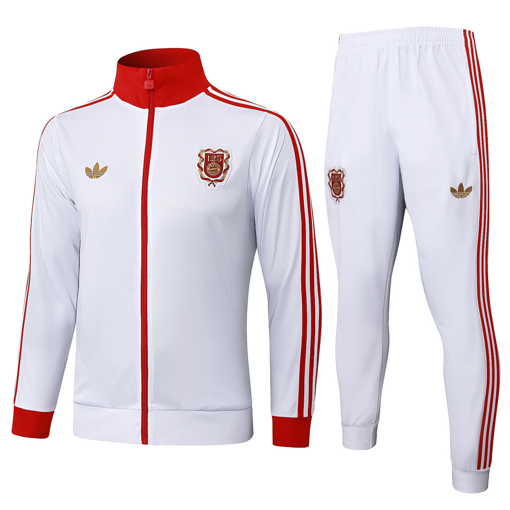Bayern Munich 2025/26 Anthem Jacket Set – Legacy White Celebrates 125 Years of Greatness