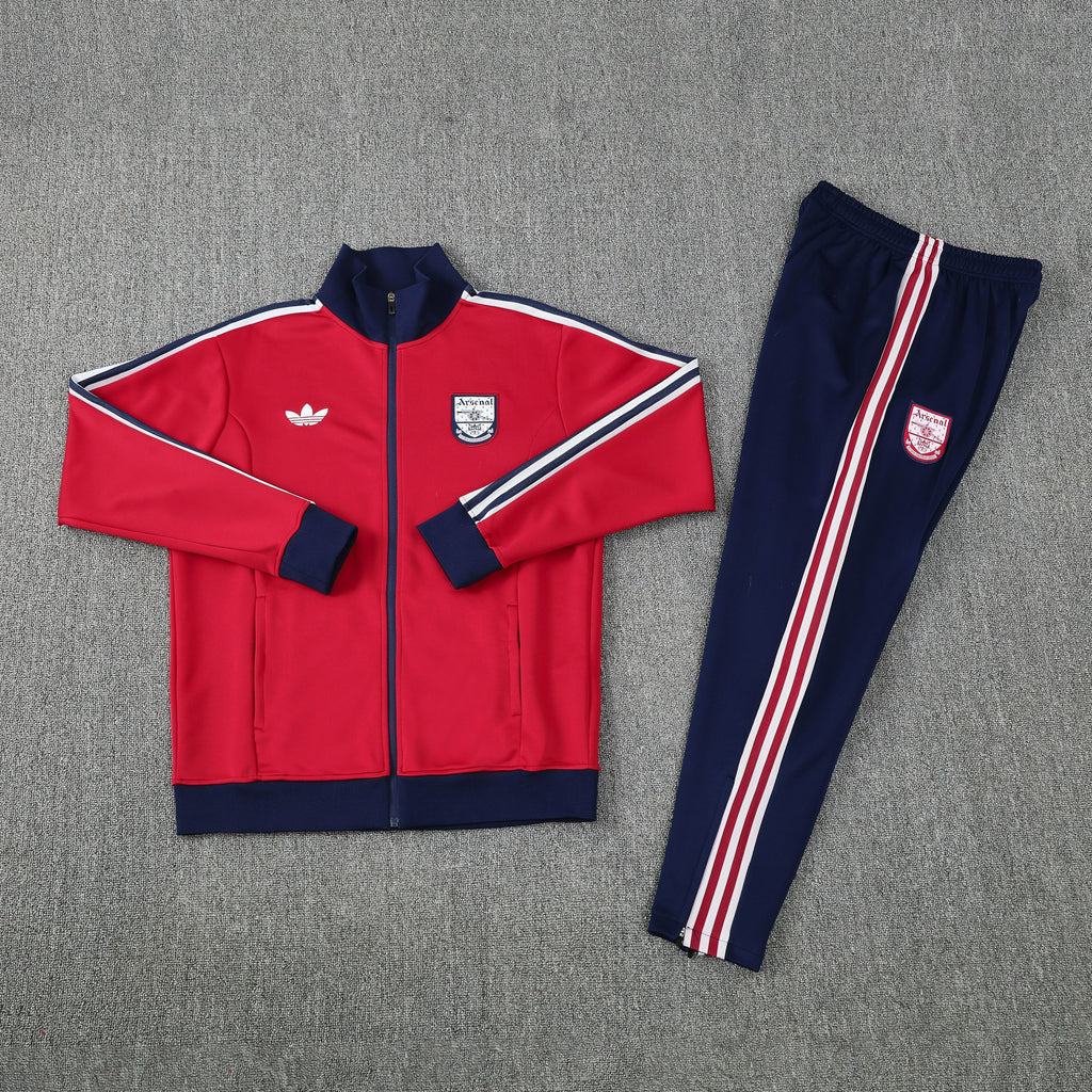 Arsenal 2025/26 Soccer Training Set – Retro Royalty in Red and Navy