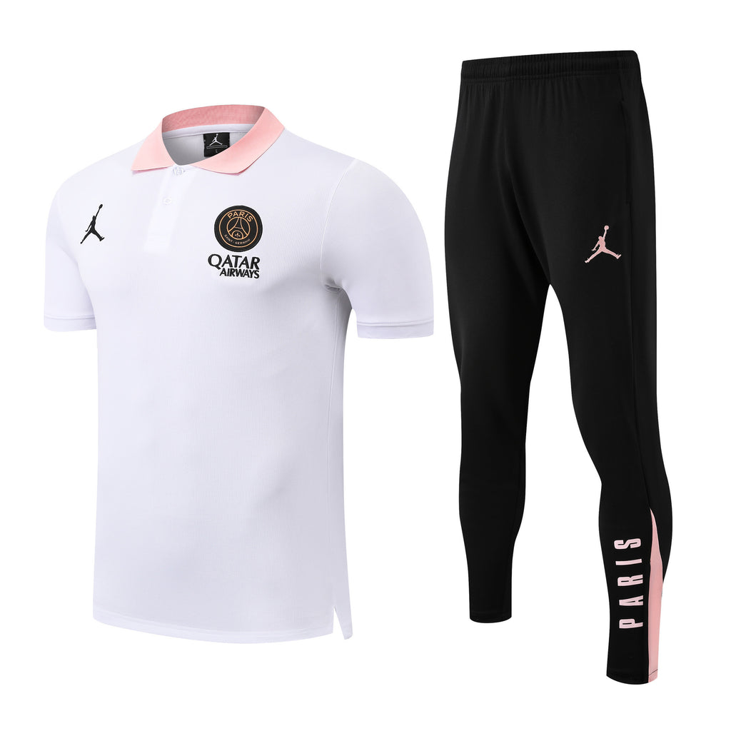 PSG 2025/26 Soccer Training Set – White Grace with Parisian Blush