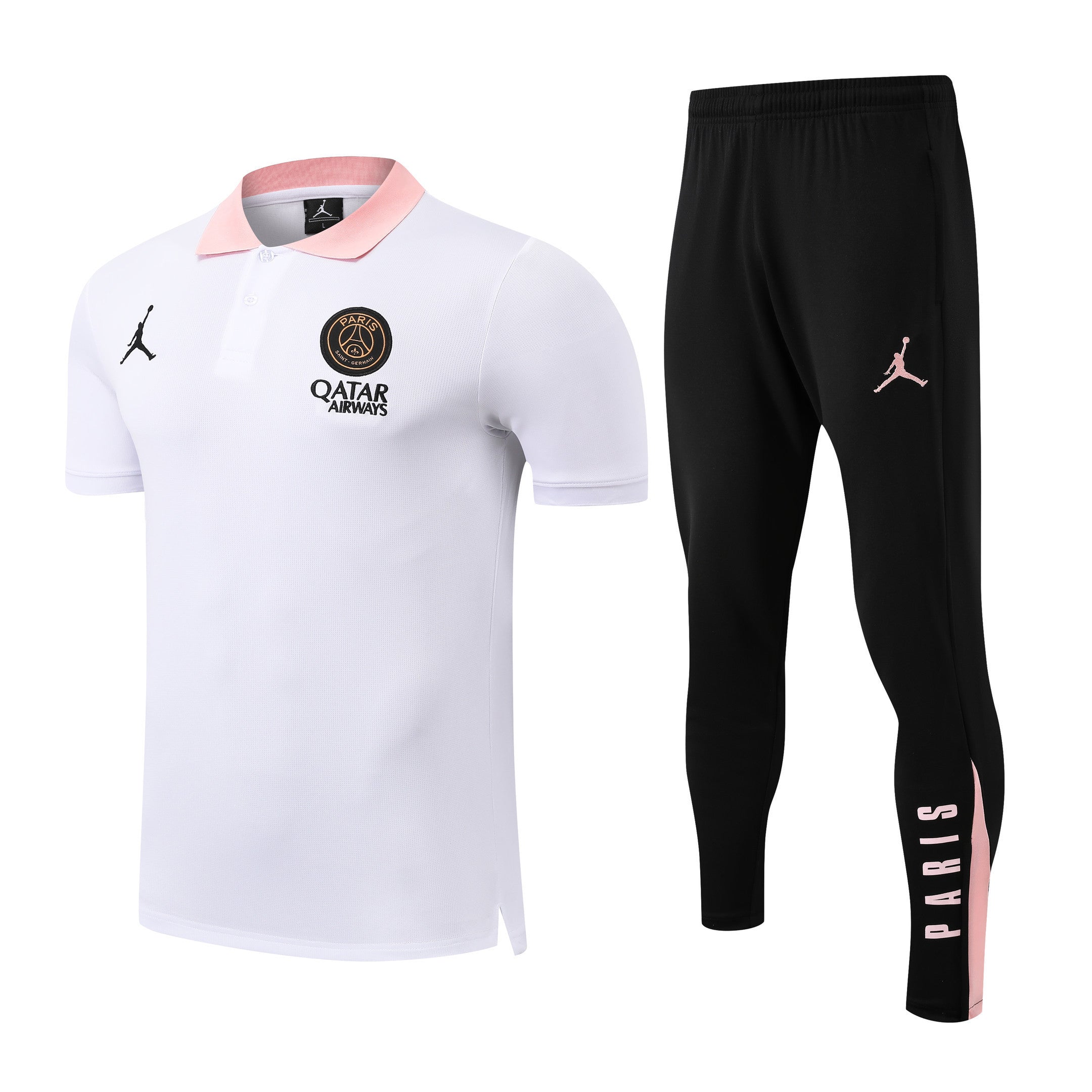 PSG 2025/26 Soccer Training Set – White Grace with Parisian Blush