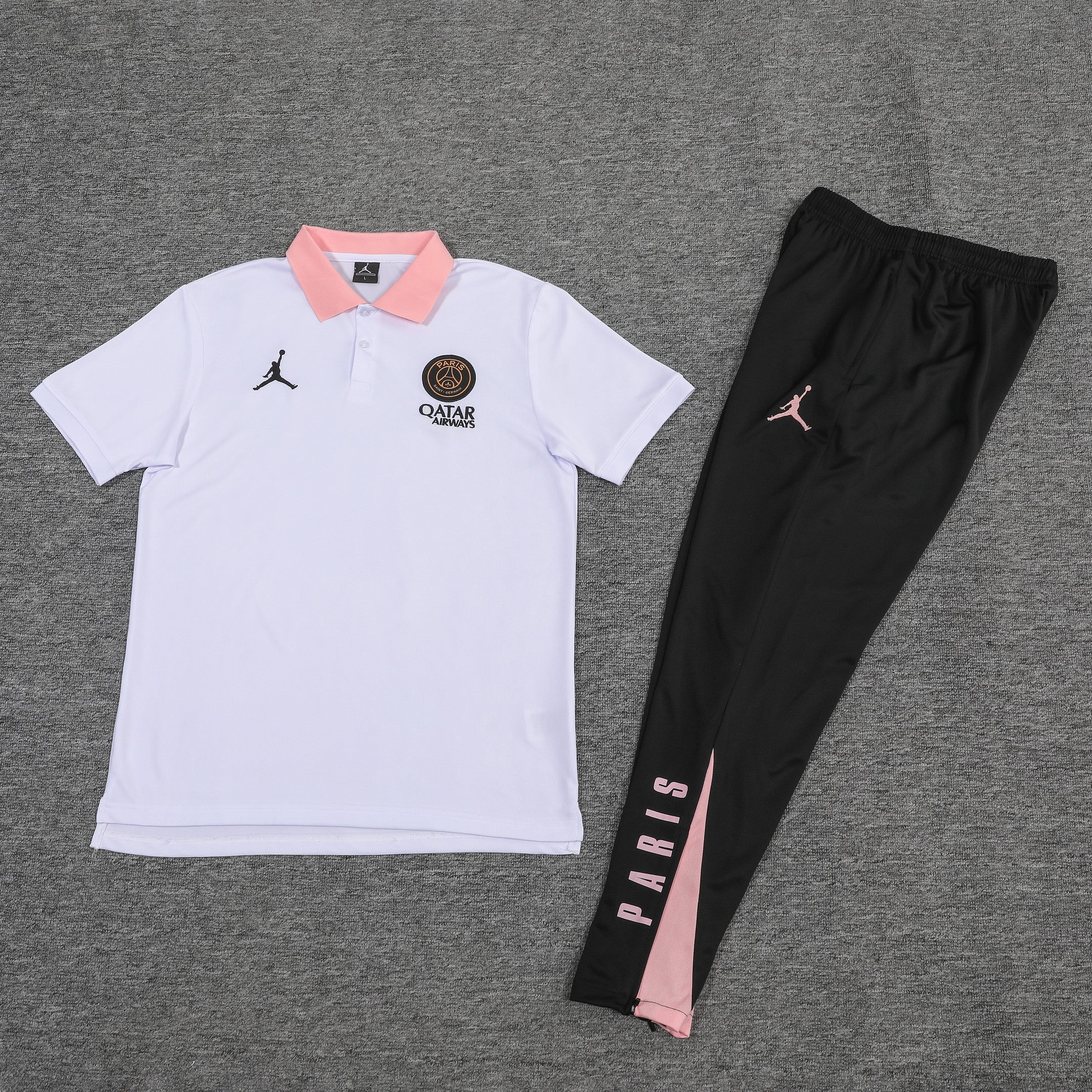 PSG 2025/26 Soccer Training Set – White Grace with Parisian Blush