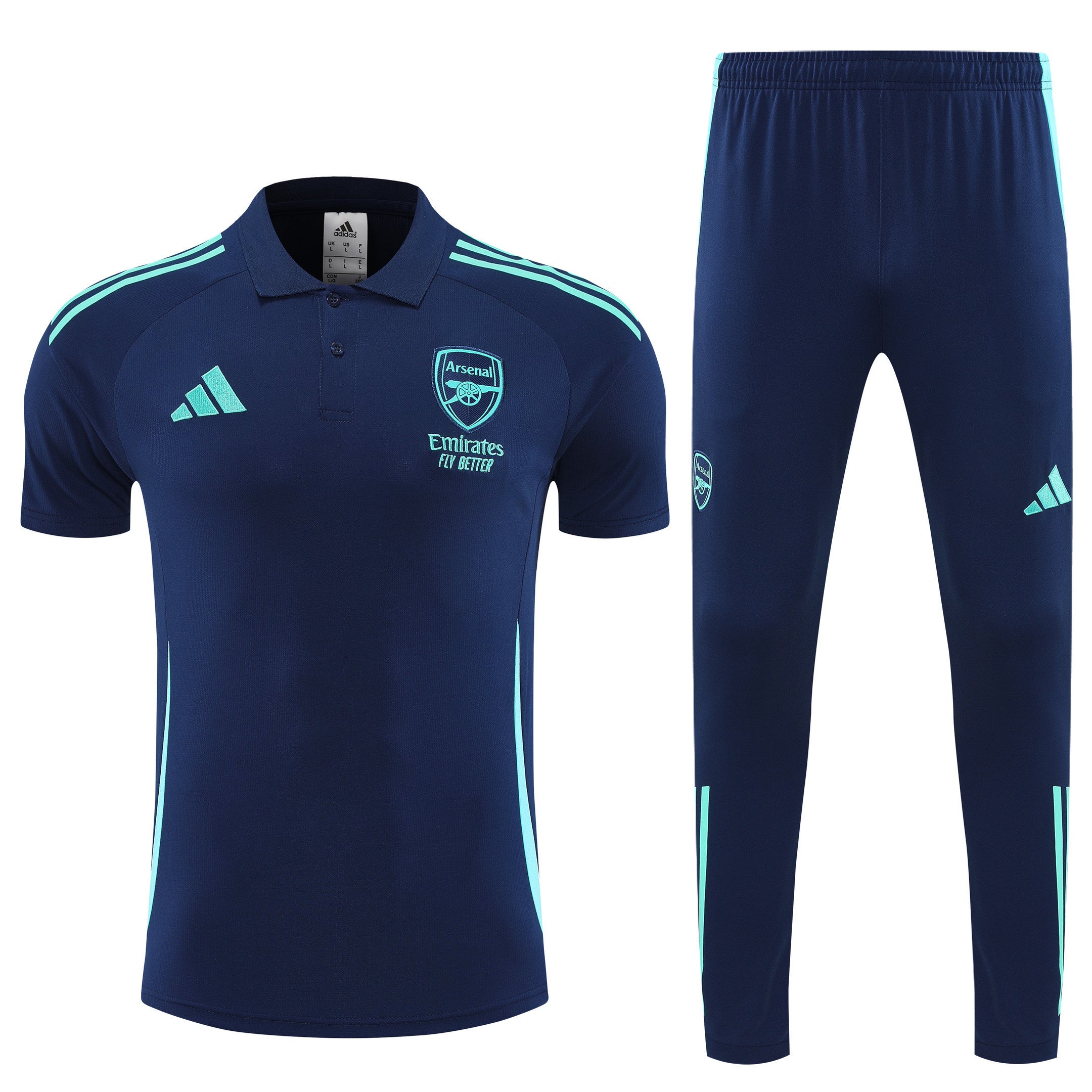 Arsenal 2025/26 Soccer Training Set – Midnight Precision in Aqua Stride