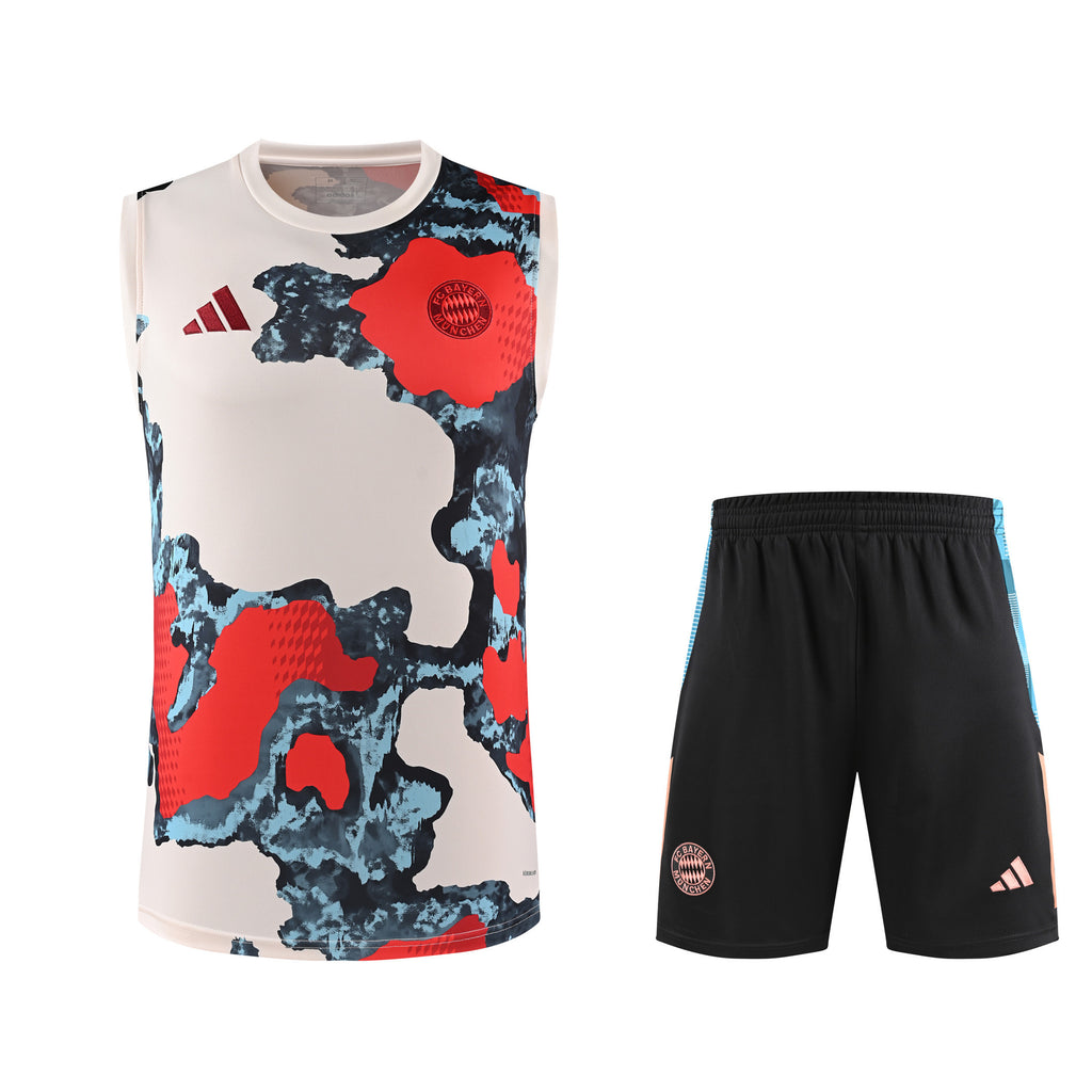 Bayern Munich 2025/26 Training Set Tank Top – Slim Fit, Beige/Red/Black