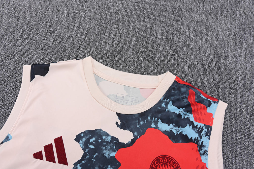 Bayern Munich 2025/26 Training Set Tank Top – Slim Fit, Beige/Red/Black