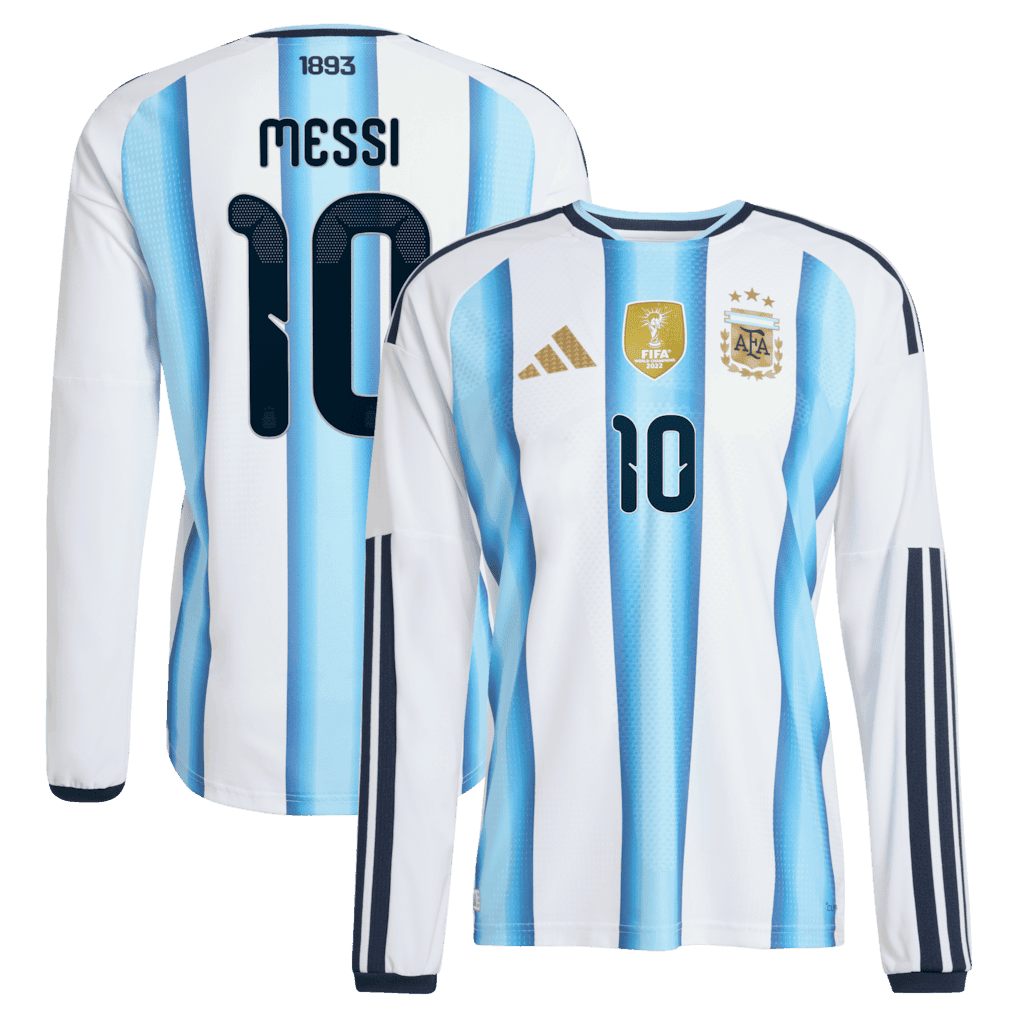 Lionel Messi 10 Argentina 2026 Long Sleeve Home Jersey - Men's