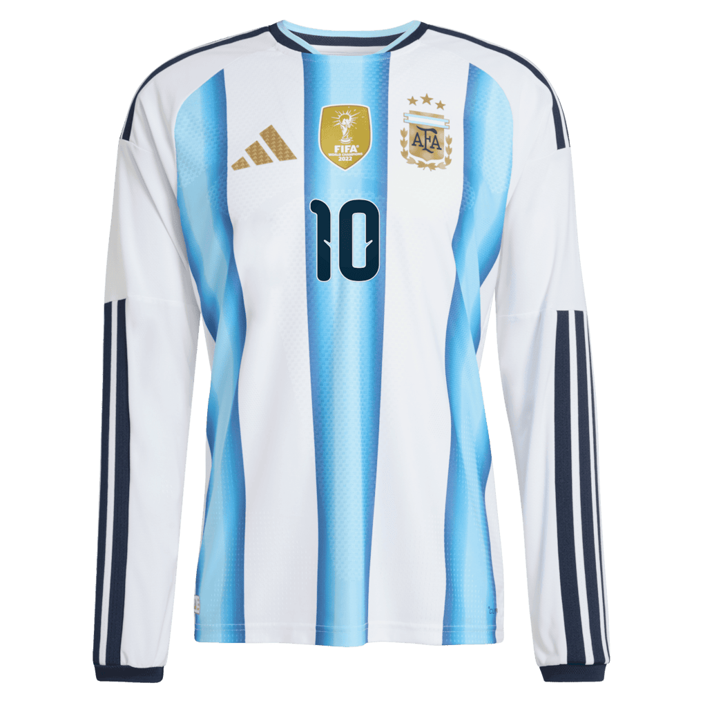 Lionel Messi 10 Argentina 2026 Long Sleeve Home Jersey - Men's