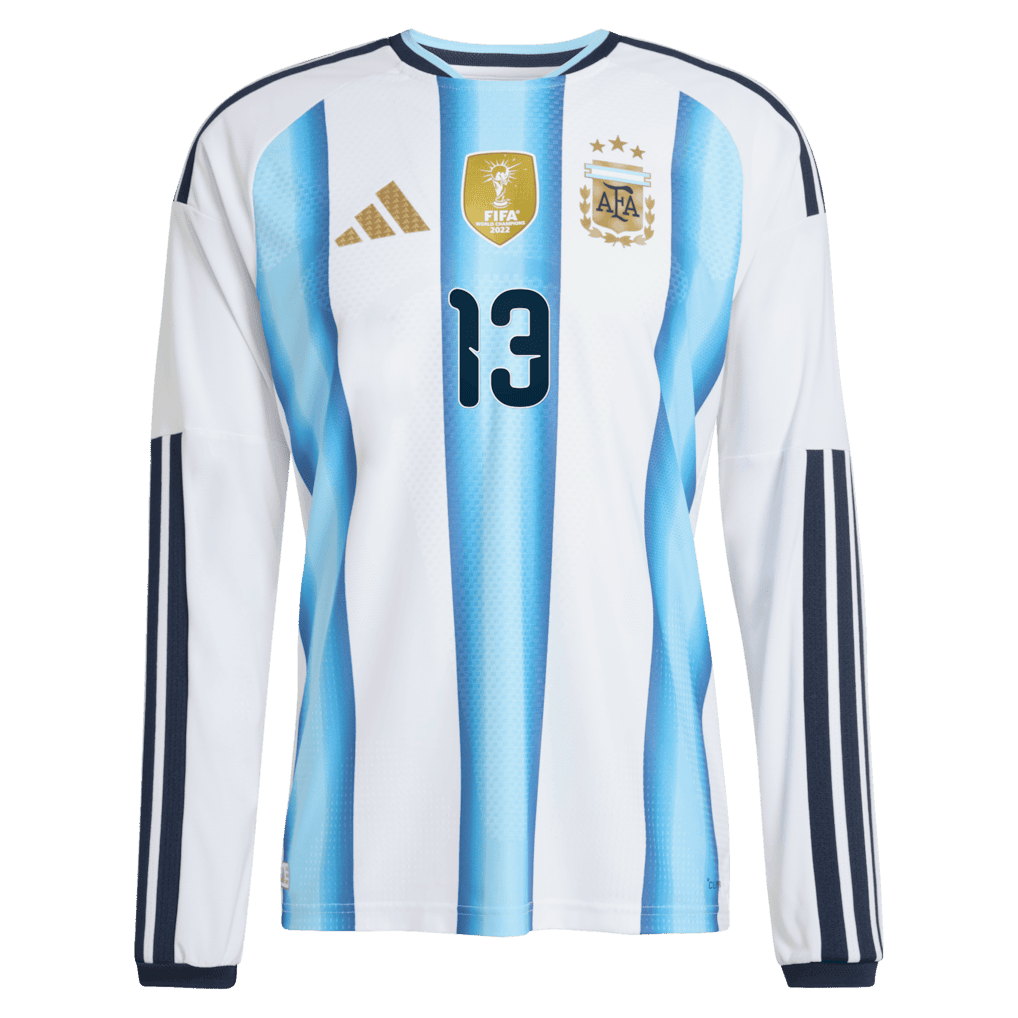 Cristian Romero 13 Argentina 2026 Long Sleeve Home Jersey - Men's