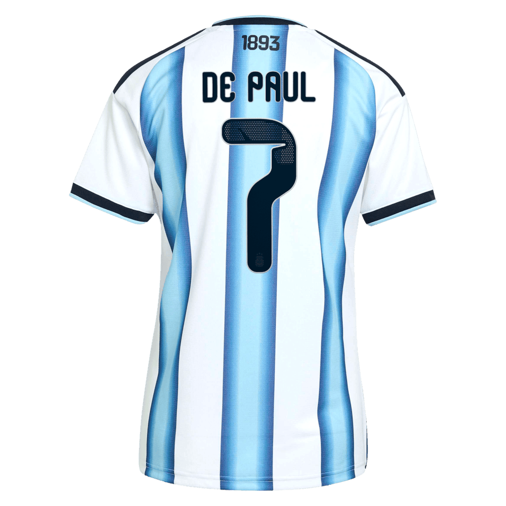 De Paul 7 Argentina 2026 Women's Home Jersey