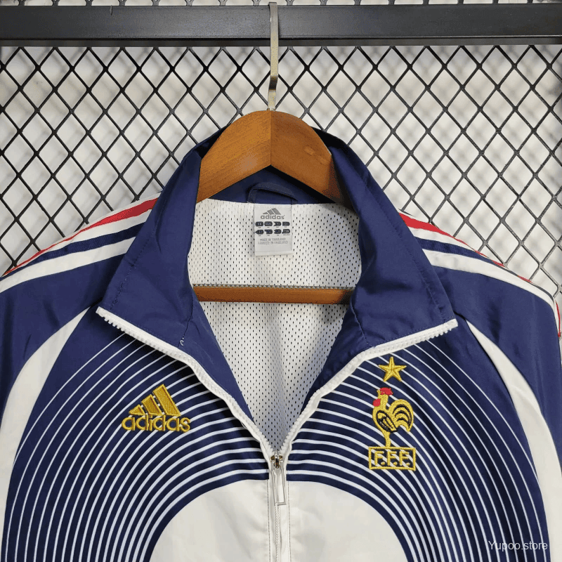 France 2025/26 Windbreaker Jacket - Blue/White Stripe