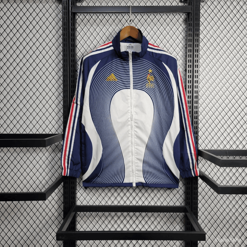 France 2025/26 Windbreaker Jacket - Blue/White Stripe