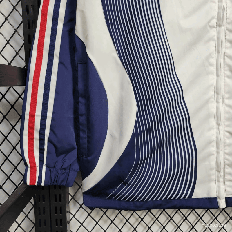 France 2025/26 Windbreaker Jacket - Blue/White Stripe