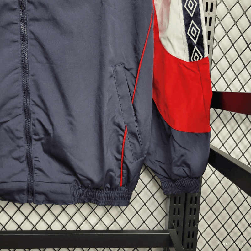 England 2025/26 Windbreaker Jacket - Navy/Red/White