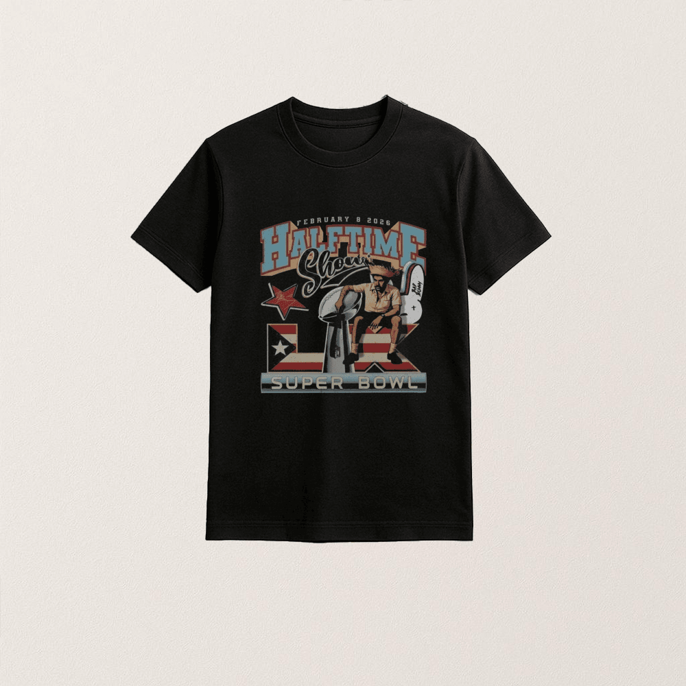 Halftime Show Bad Bunny Super Bowl 2026 Shirt 2026 T-Shirt - Black