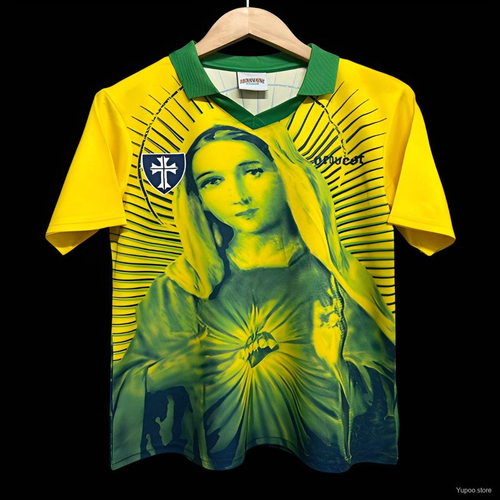 Brazil 2026 Virgin Mary Print Jersey Jersey - Men Yellow