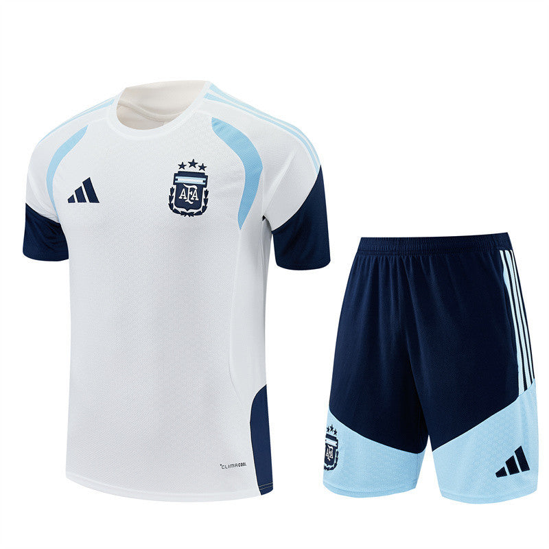 Argentina National Team 2026 World Cup Training Shorts Set – White