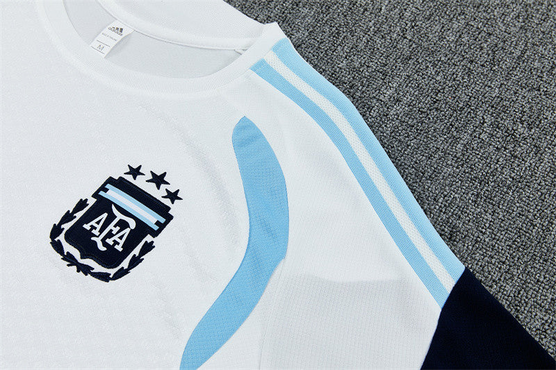 Argentina National Team 2026 World Cup Training Shorts Set – White