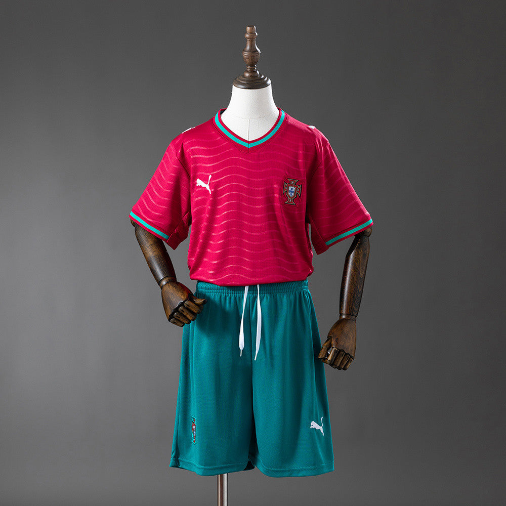 Portugal National Team 2026 World Cup Home Youth Kit - Children Soccer Set