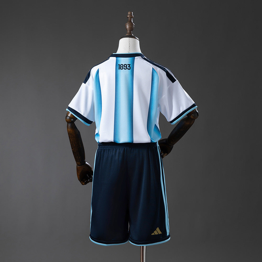 Argentina National Team 2026 World Cup Home Youth Kit - Children Soccer Set