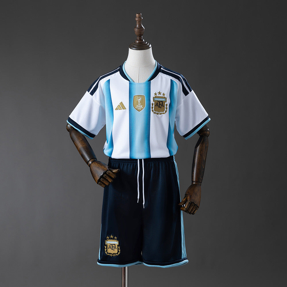 Argentina National Team 2026 World Cup Home Youth Kit - Children Soccer Set