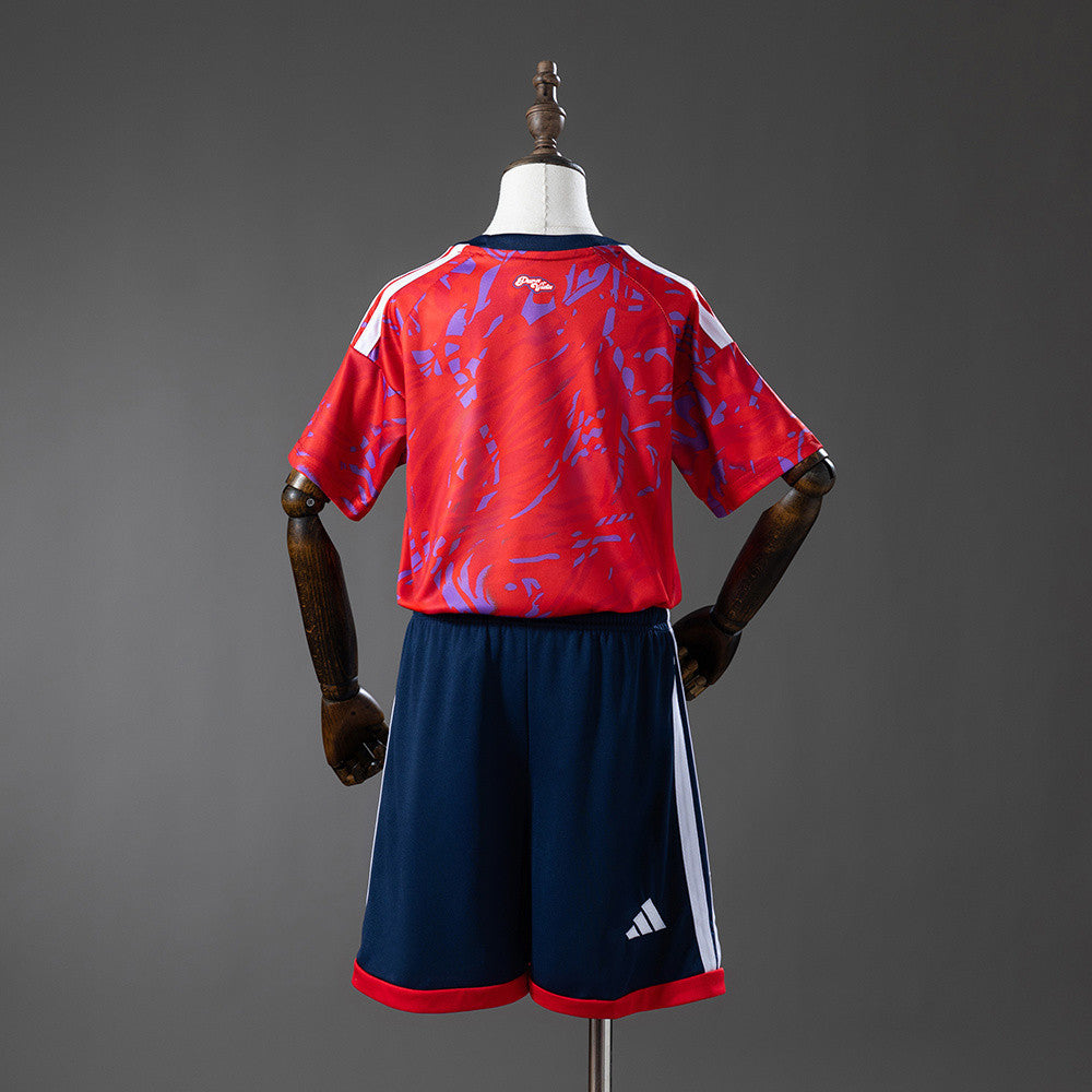 Costa Rica National Team 2026 Home Youth Kit - Children Soccer Set