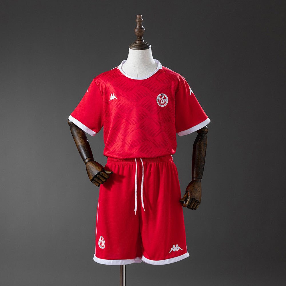 Tunisia National Team 2026 Home Youth Kit - Children Soccer Set