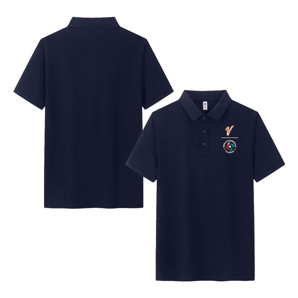 Venezuela 2026 World Baseball Classic Printed Team Logo Polo Shirt - Dark Blue