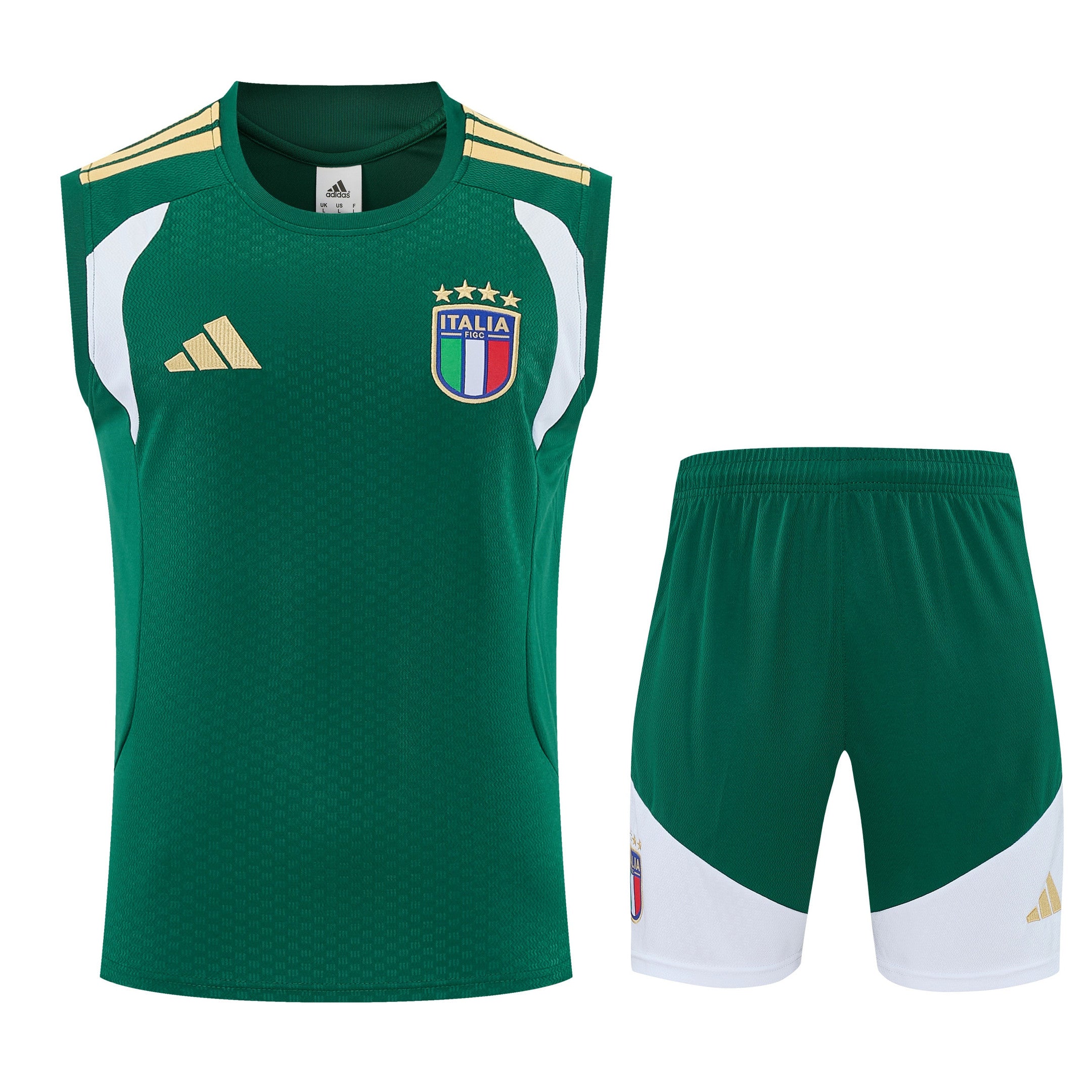 Italy 2026-27 Sleeveless Training Set Men Soccer Kit – Green