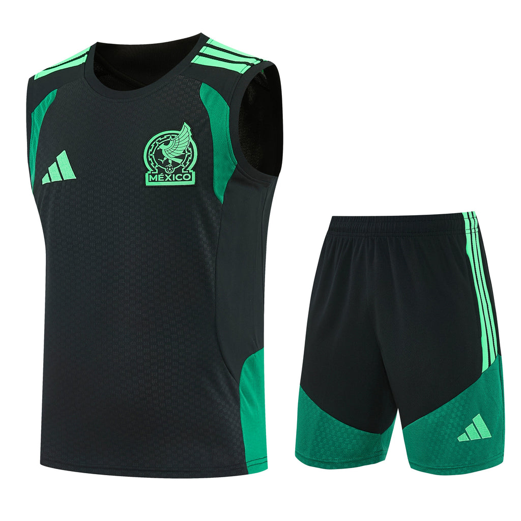 Mexico 2026-27 Sleeveless Training Set Men Soccer Kit – Black