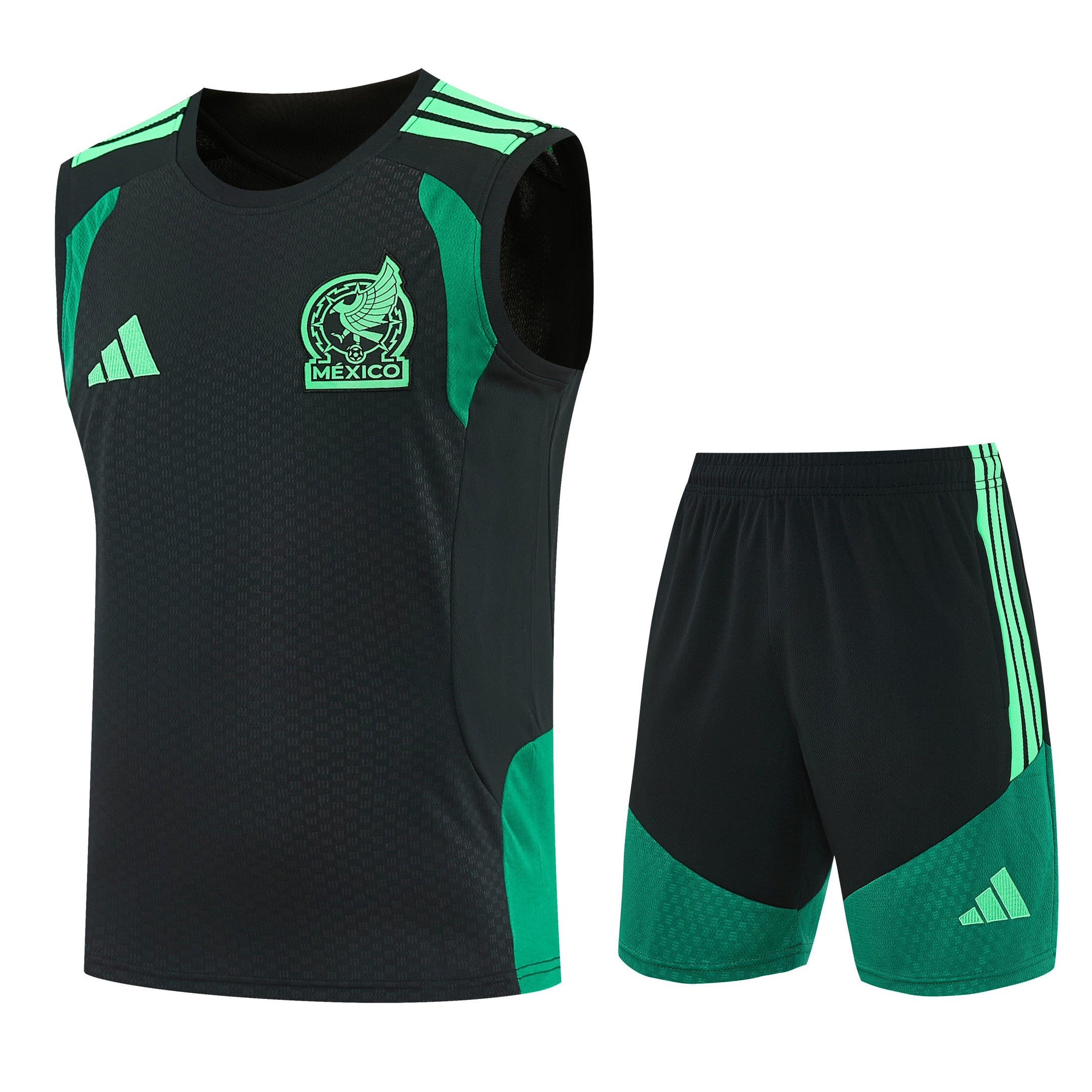 Mexico 2026-27 Sleeveless Training Set Men Soccer Kit – Black