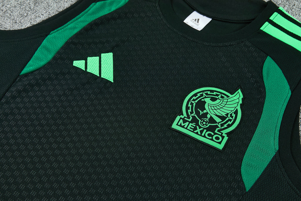 Mexico 2026-27 Sleeveless Training Set Men Soccer Kit – Black
