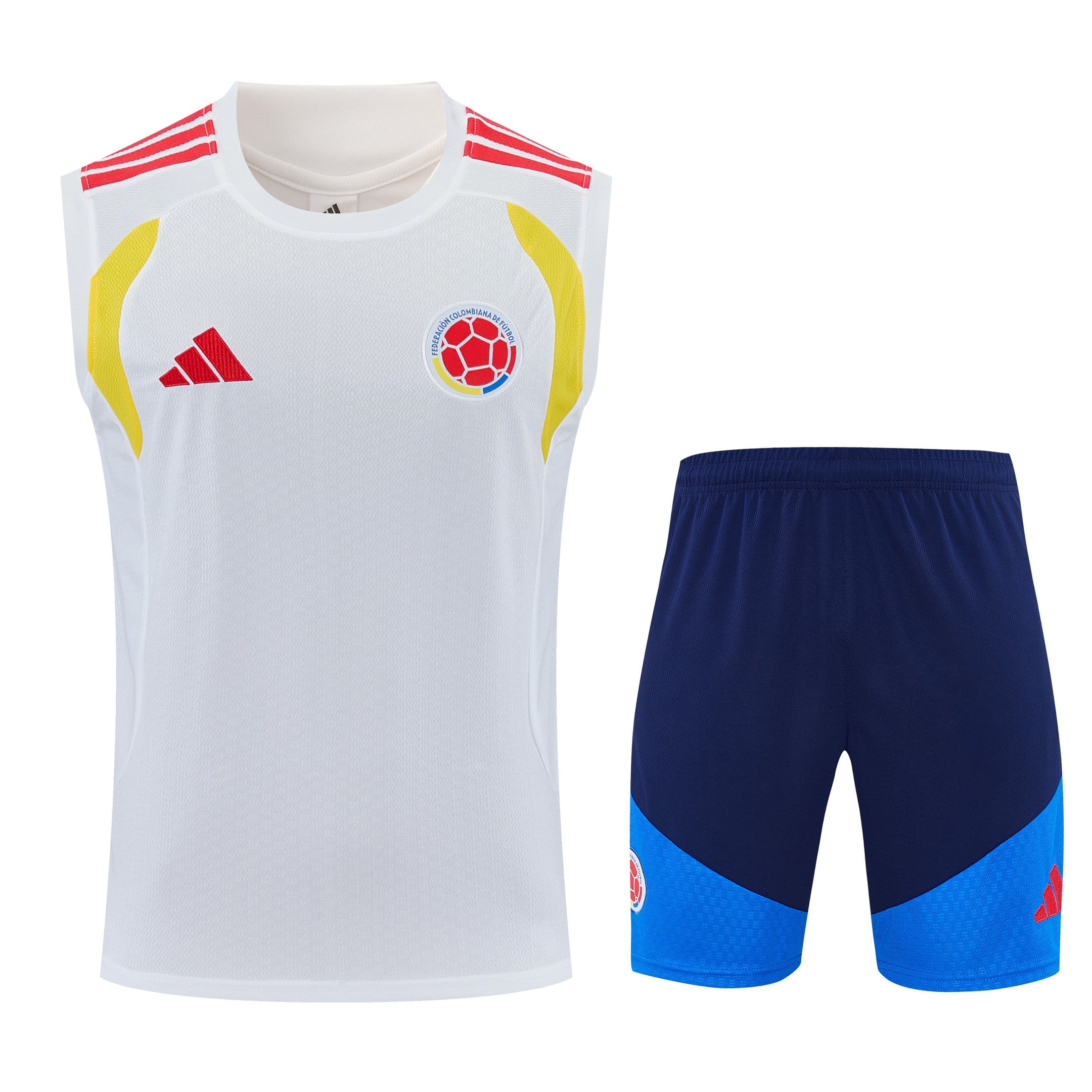 Colombia 2026-27 Sleeveless Training Set Men Soccer Kit – White