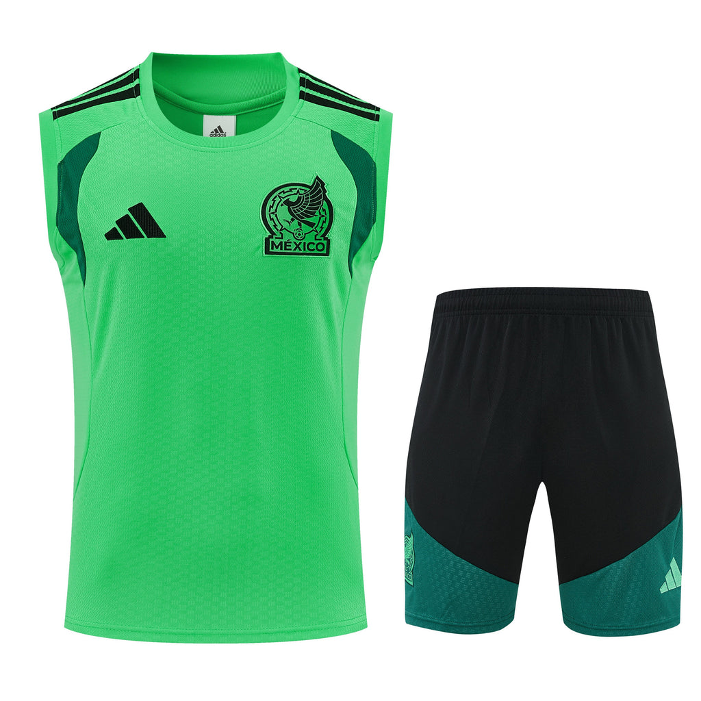 Mexico 2026-27 Sleeveless Training Set Men Soccer Kit – Green