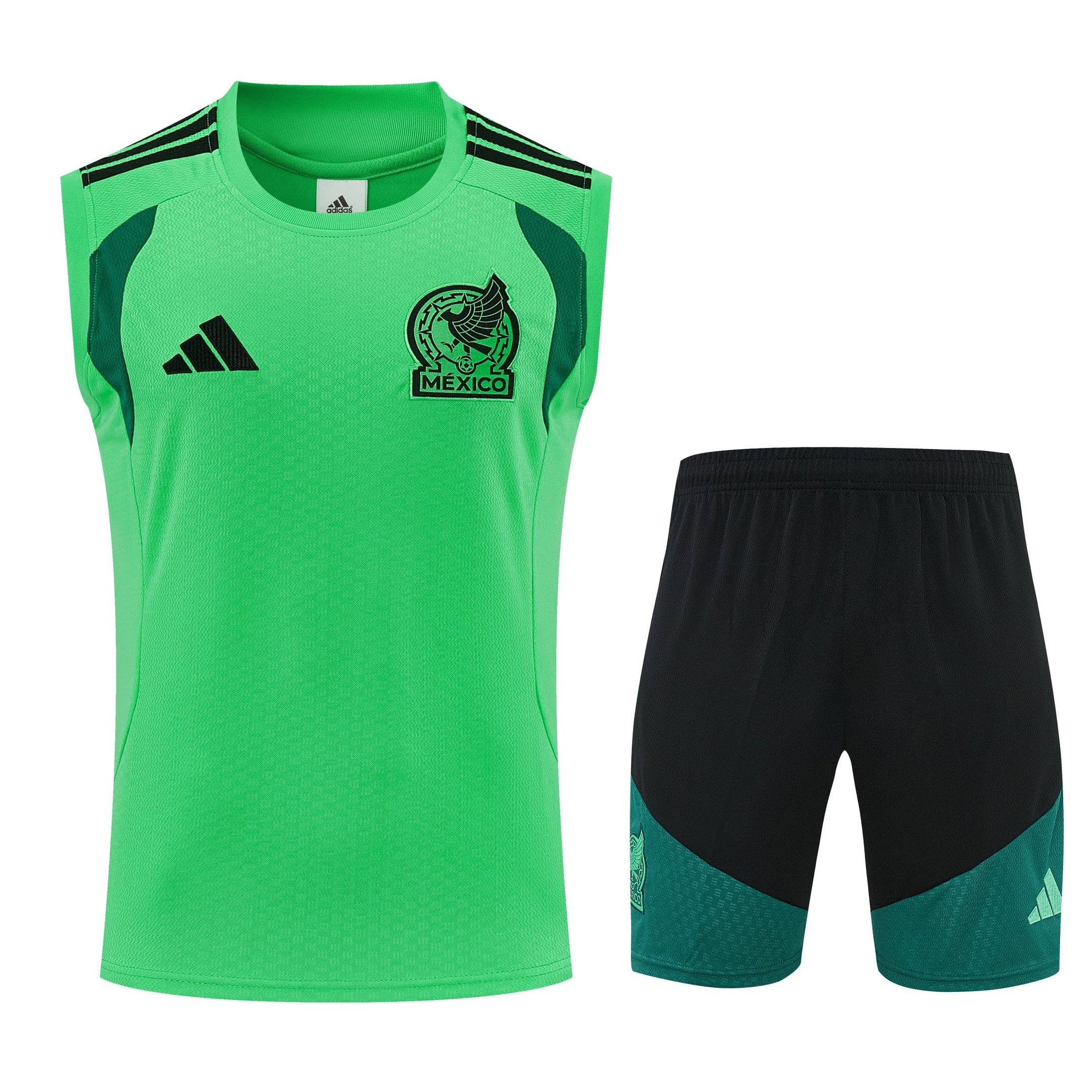 Mexico 2026-27 Sleeveless Training Set Men Soccer Kit – Green