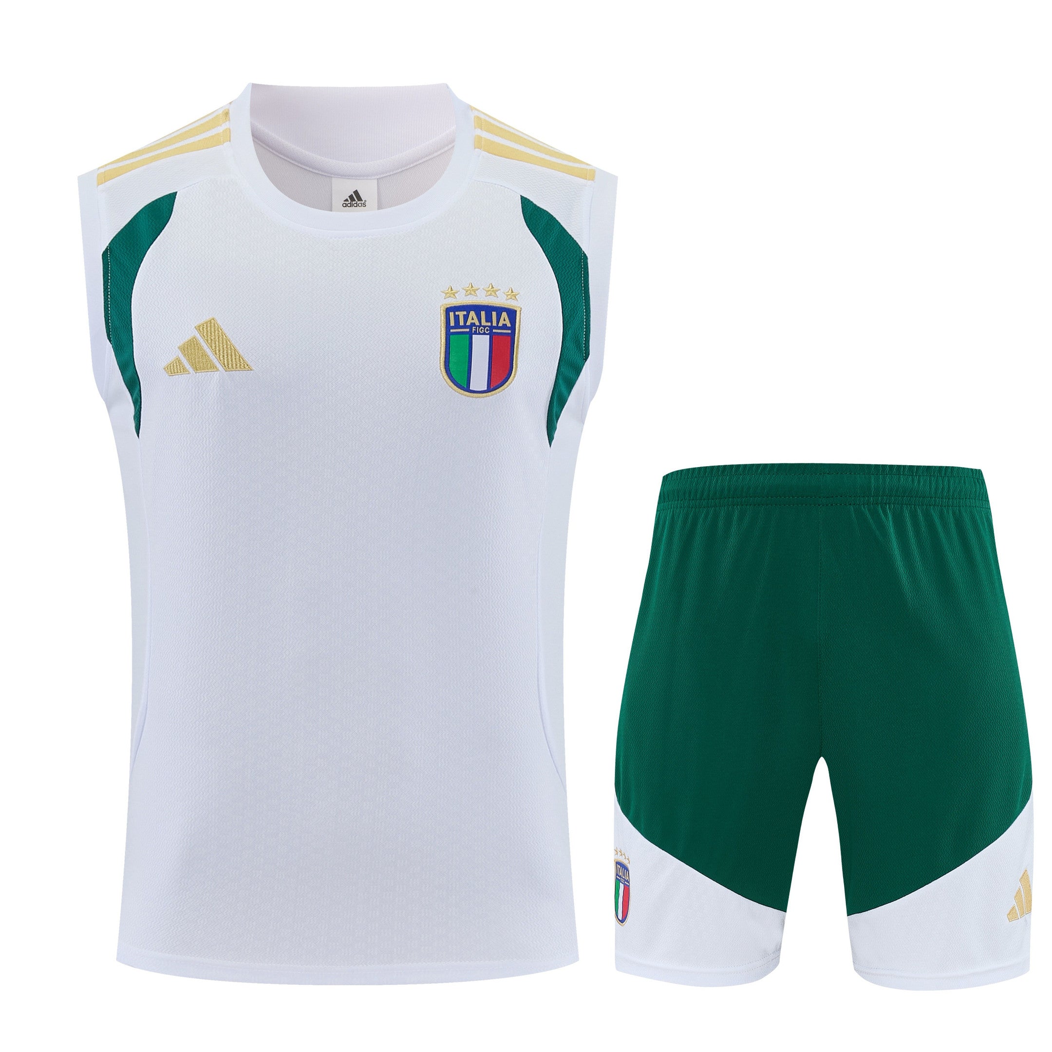 Italy 2026-27 Sleeveless Training Set Men Soccer Kit – White