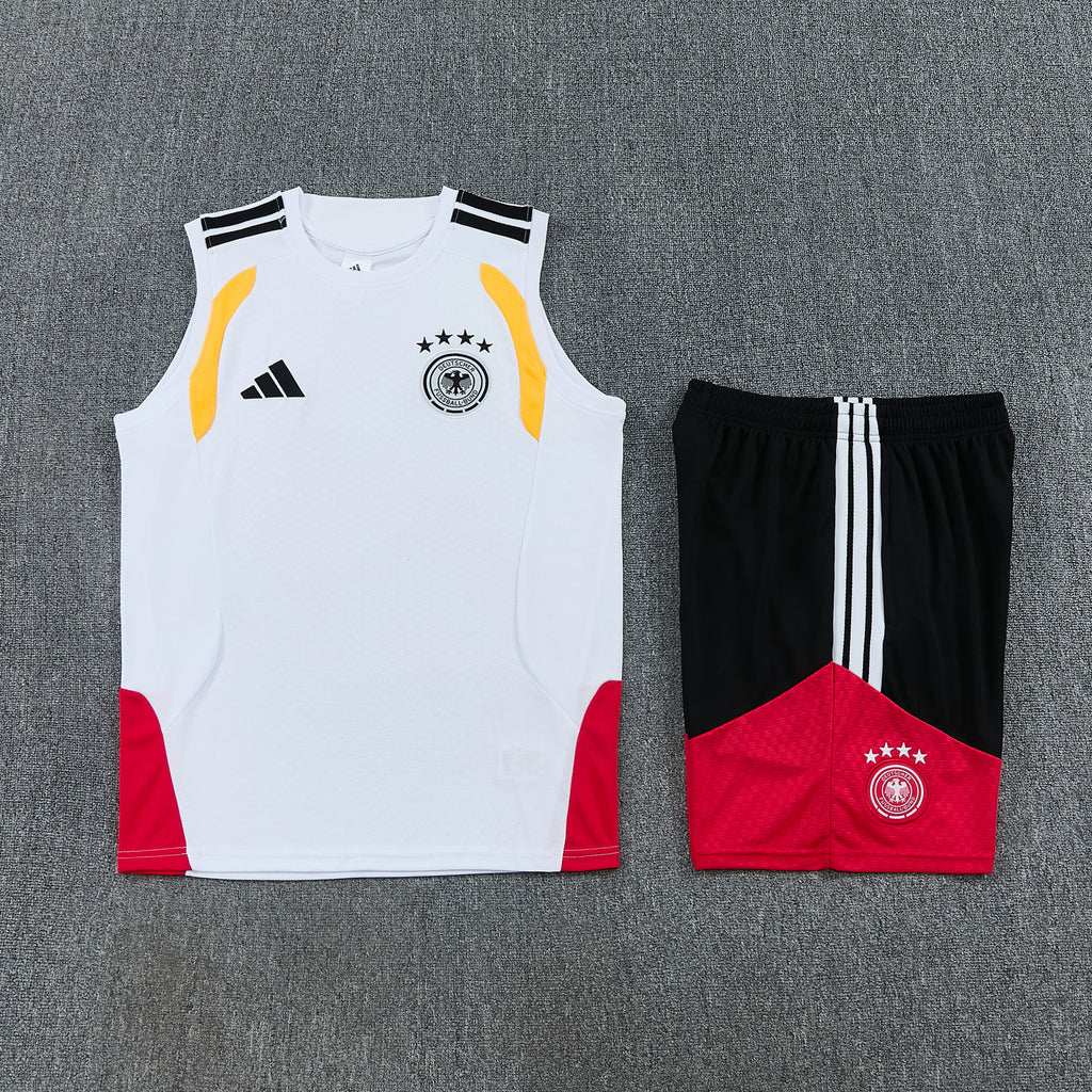 Germany 2026-27 Sleeveless Training Set Men Soccer Kit – White